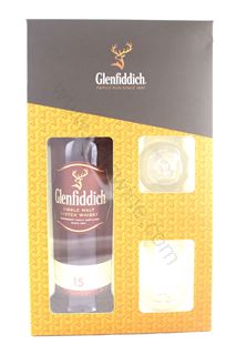 Picture of Glenfiddich 15 years with 2 glasses
